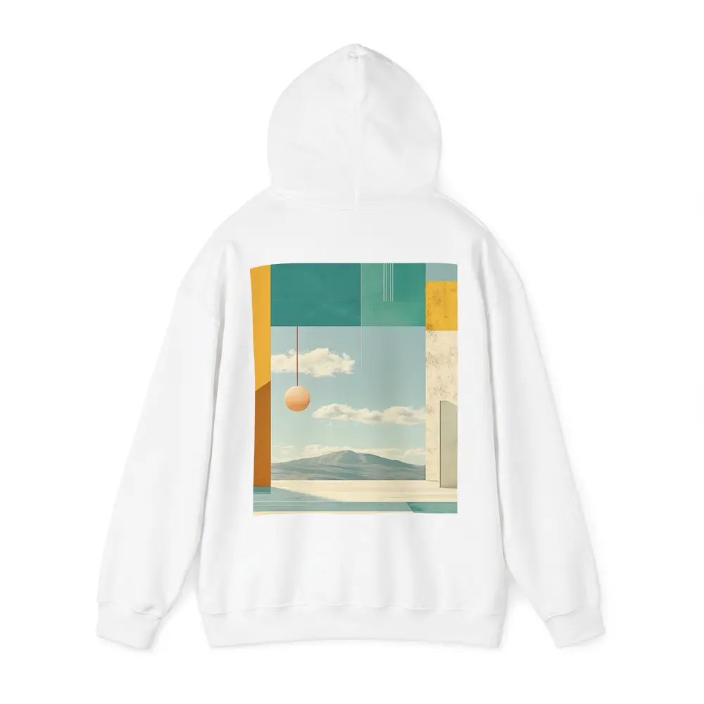Geometric Collage Abstract Sky Mountain Landscape – Hoodies