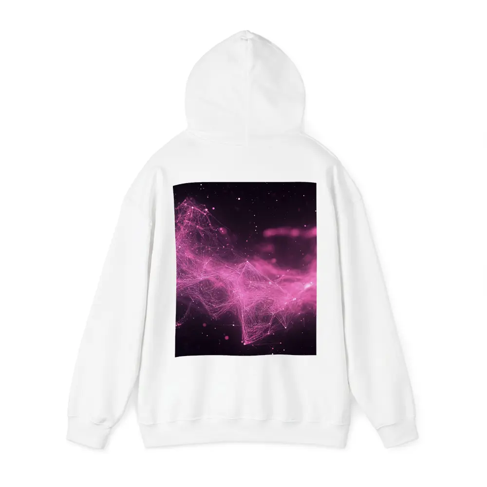 Pink Geometric Network Abstract Dark Space – Hoodies