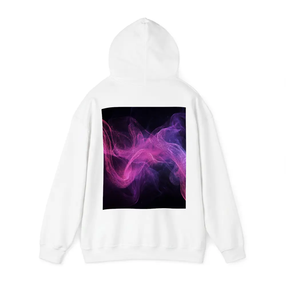 Pink Purple Smoke Waves Black Background – Hoodies