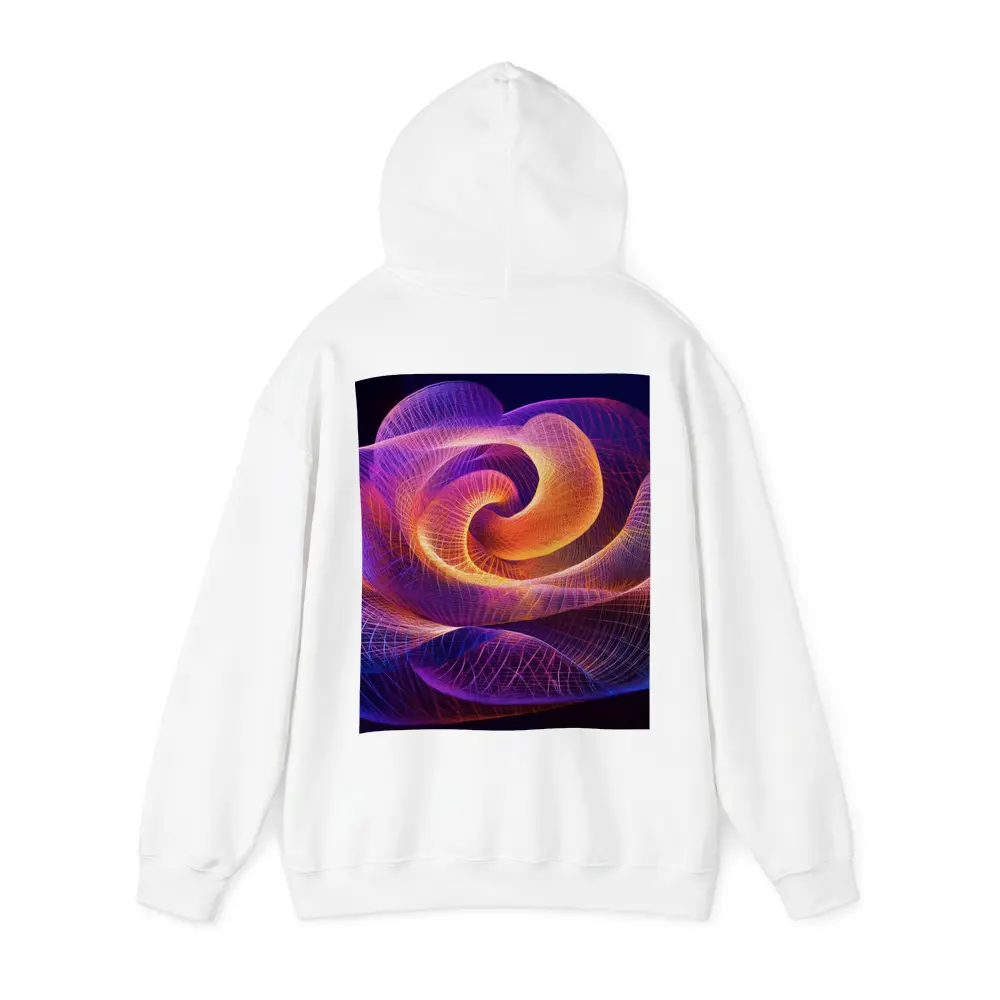 Glowing Wire Mesh Rose Abstract Dark Background – Hoodies