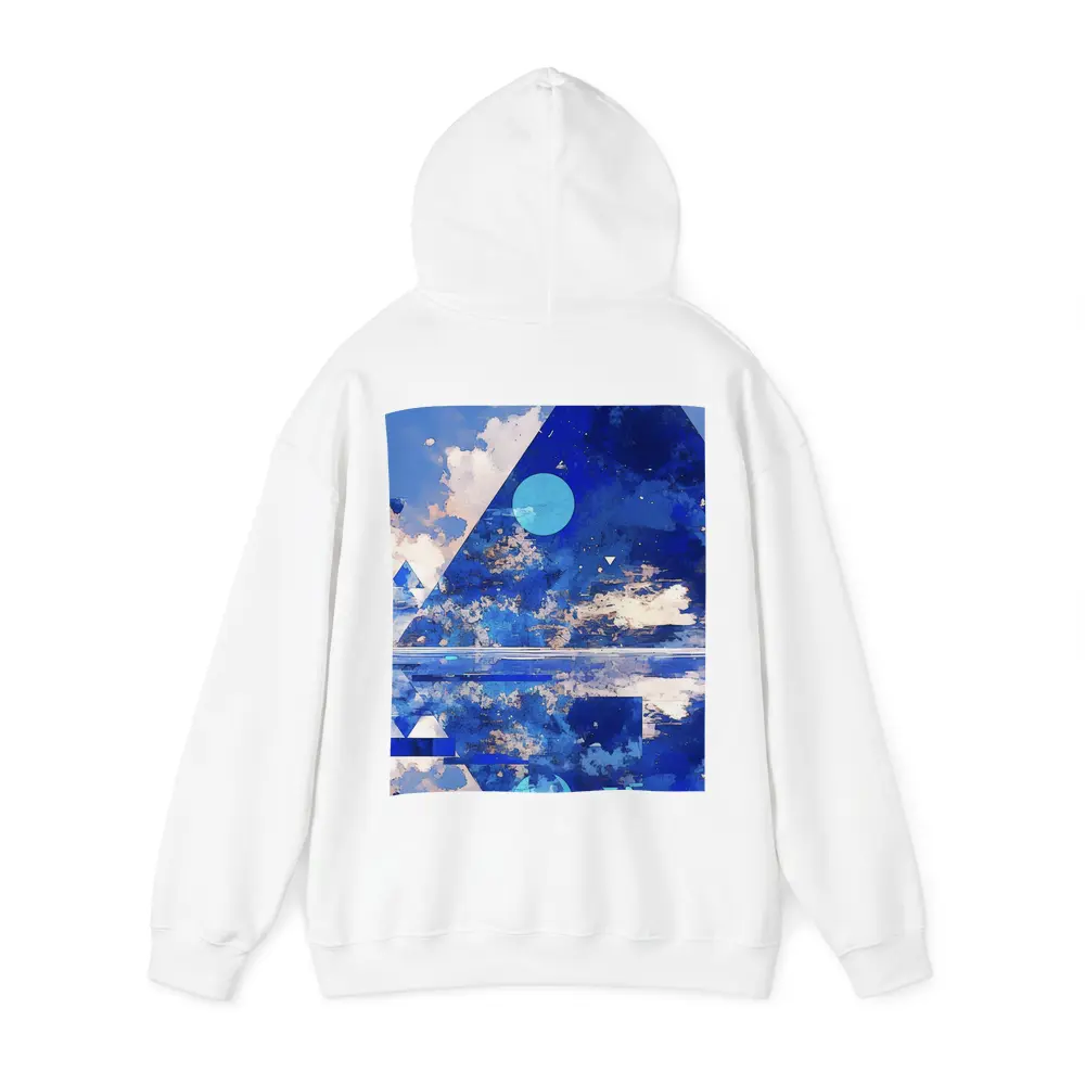 Blue Abstract Geometric Sky Triangle Art – Hoodies