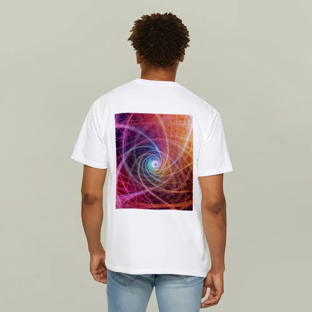 Colorful Spiral Light Trails Abstract Art – T-Shirts