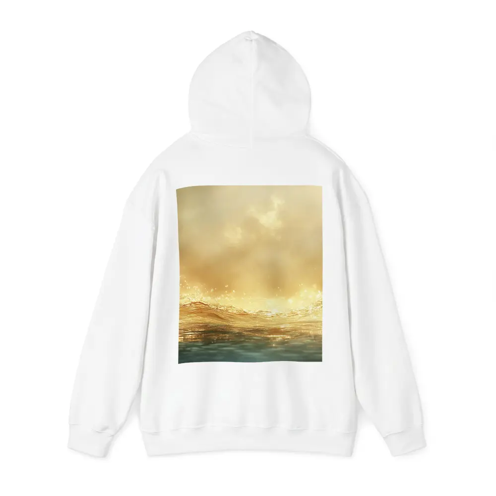 Golden Ocean Wave Misty Sky Art – Hoodies