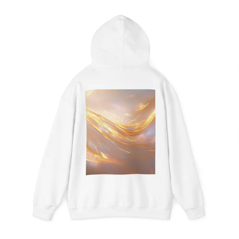 Gold Liquid Swirl Abstract Glowing Light – Hoodies