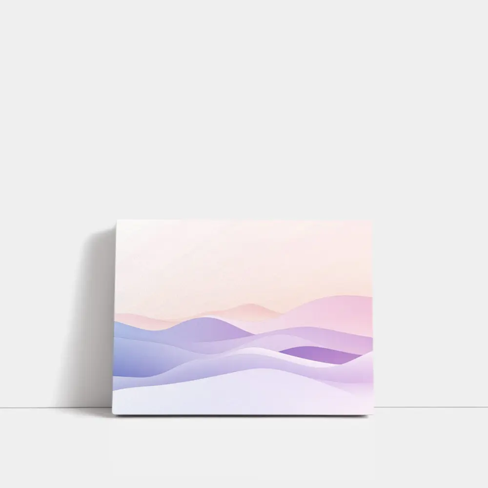 Soft Pastel Abstract Wave Landscape Art – Wall Art