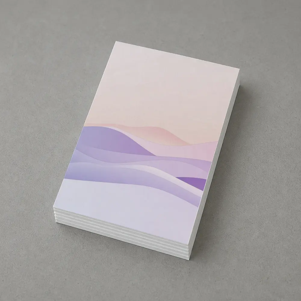 Soft Pastel Abstract Wave Landscape Art – Postcards