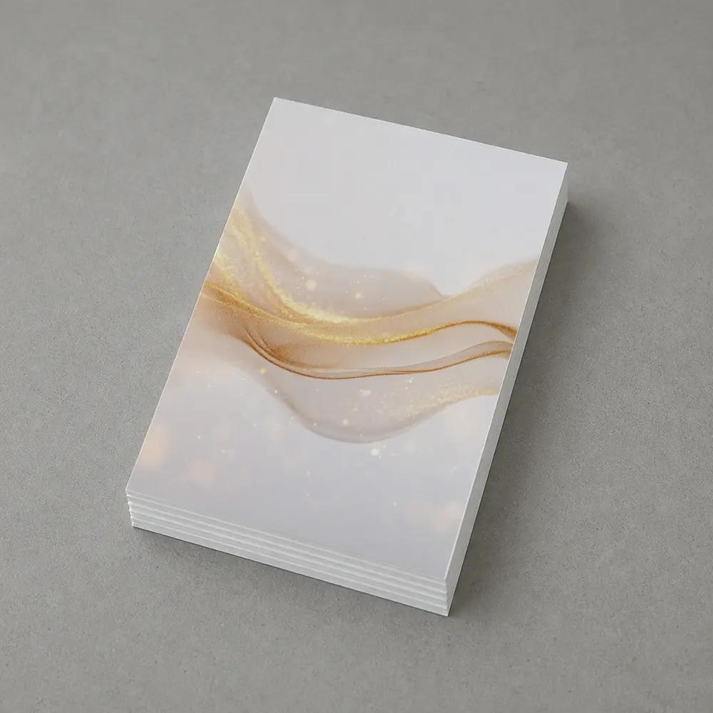 Gold Glitter Wave Flow Abstract Beige Background – Postcards