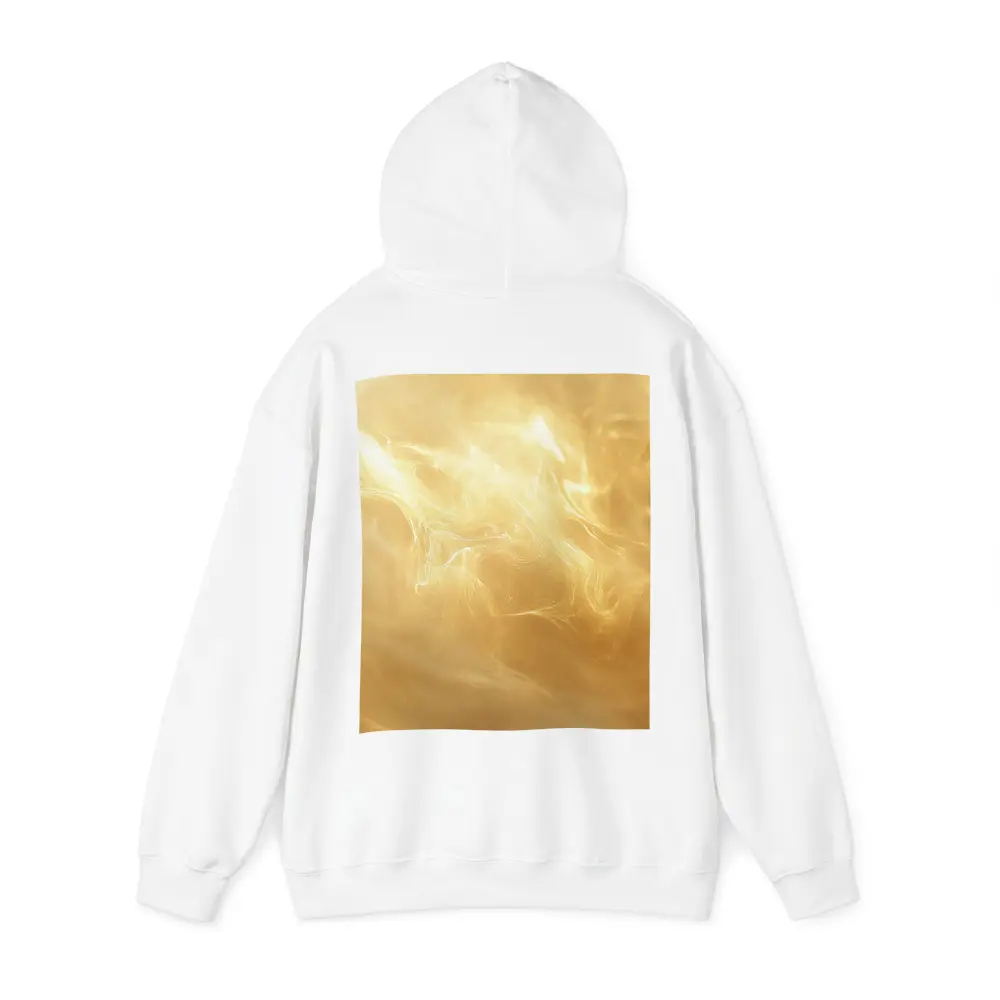 Golden Swirling Smoke Abstract Art Print – Hoodies