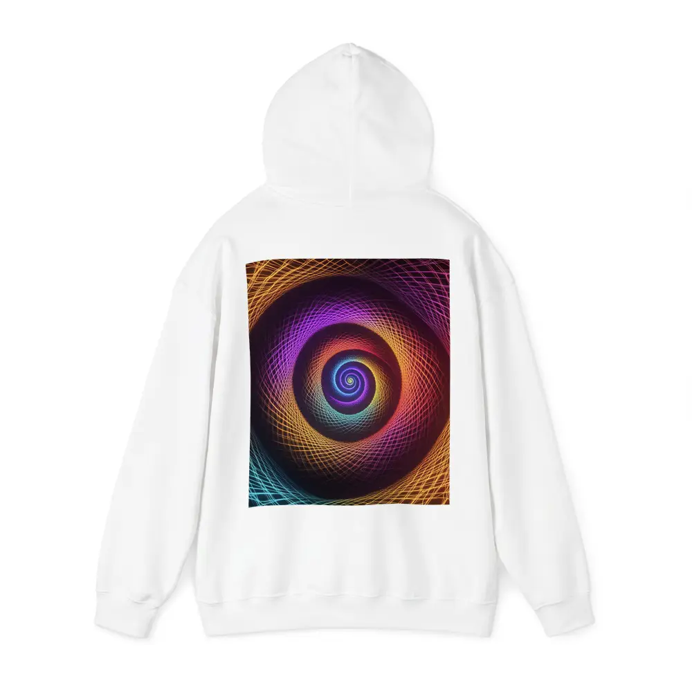 Rainbow Spiral Neon Abstract Dark Background – Hoodies