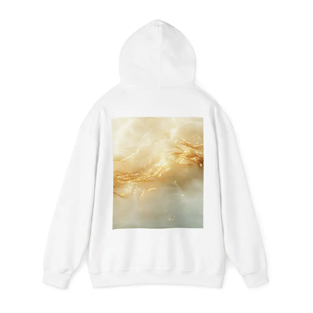 Gold Swirl Abstract Beige Marble Art – Hoodies
