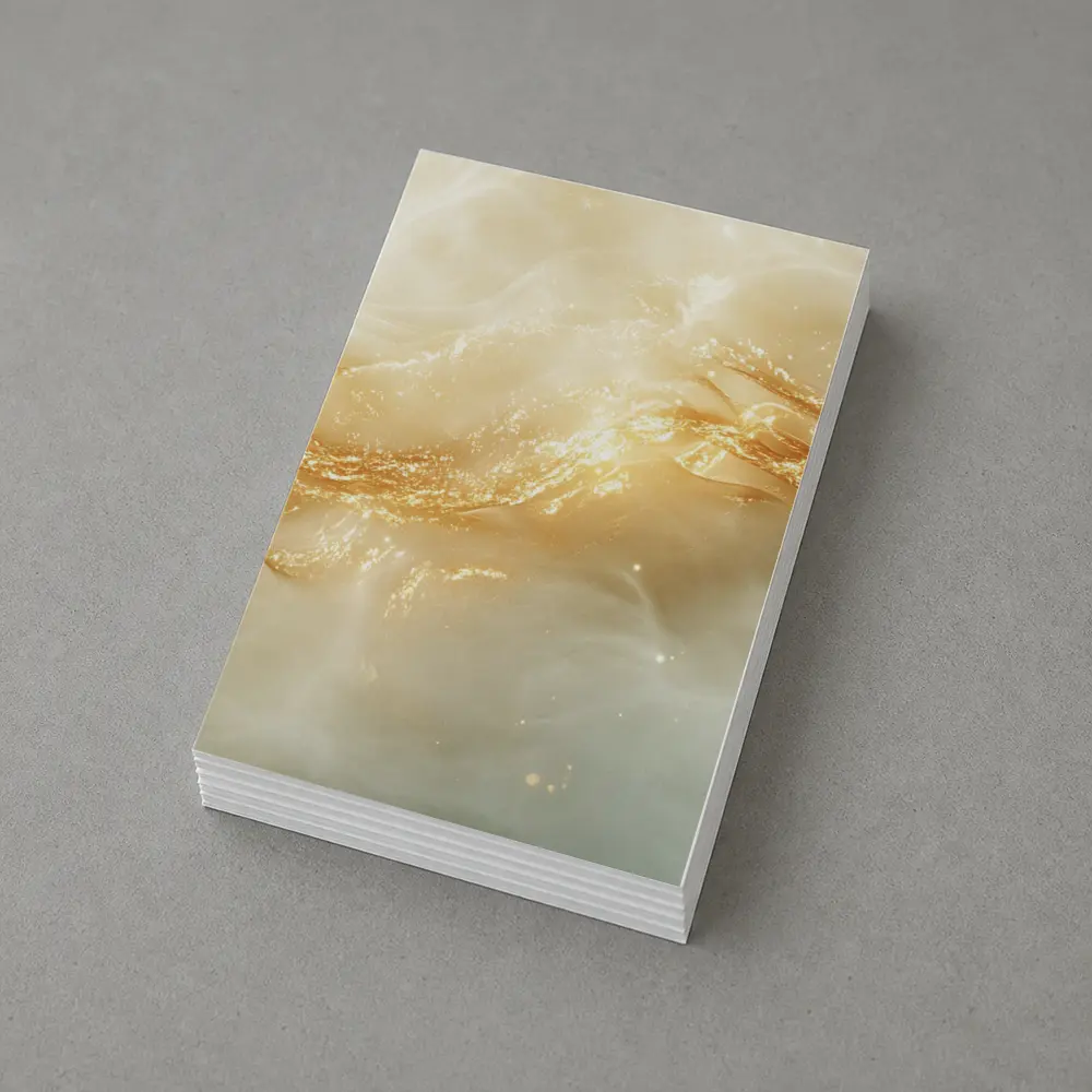 Gold Swirl Abstract Beige Marble Art – Postcards