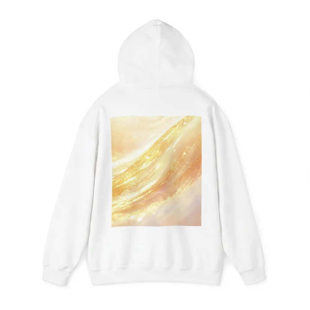 Golden Light Waves Abstract Glitter Art – Hoodies