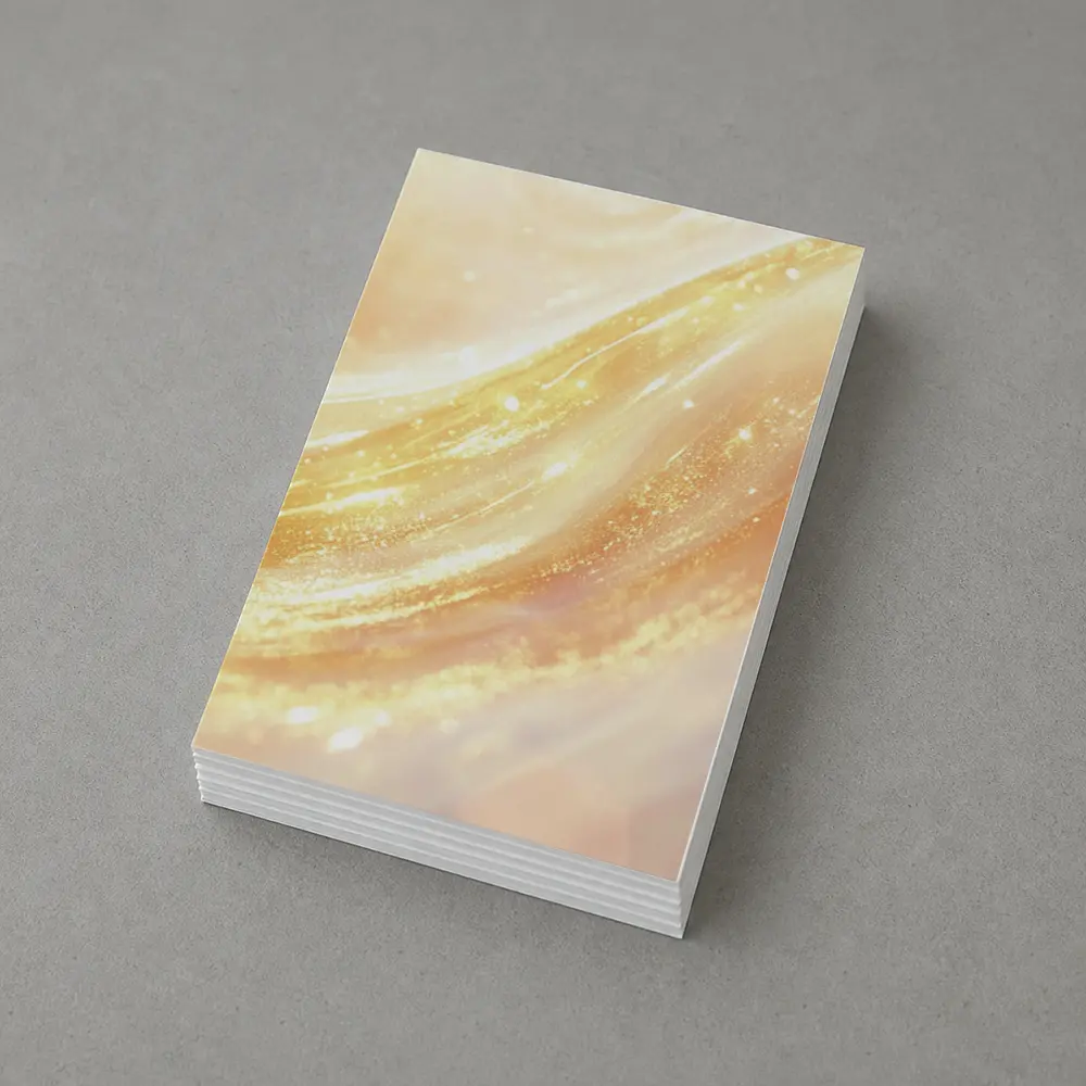 Golden Light Waves Abstract Glitter Art – Postcards