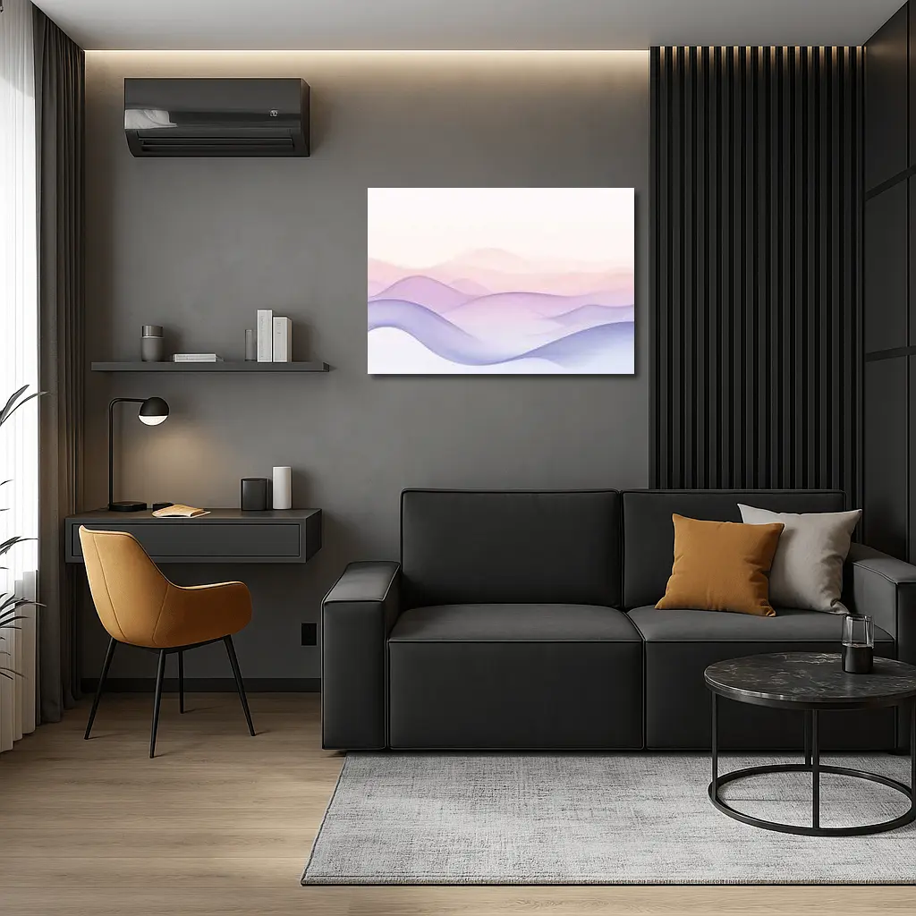 Soft Pastel Wave Abstract Minimalist Art – Wall Art