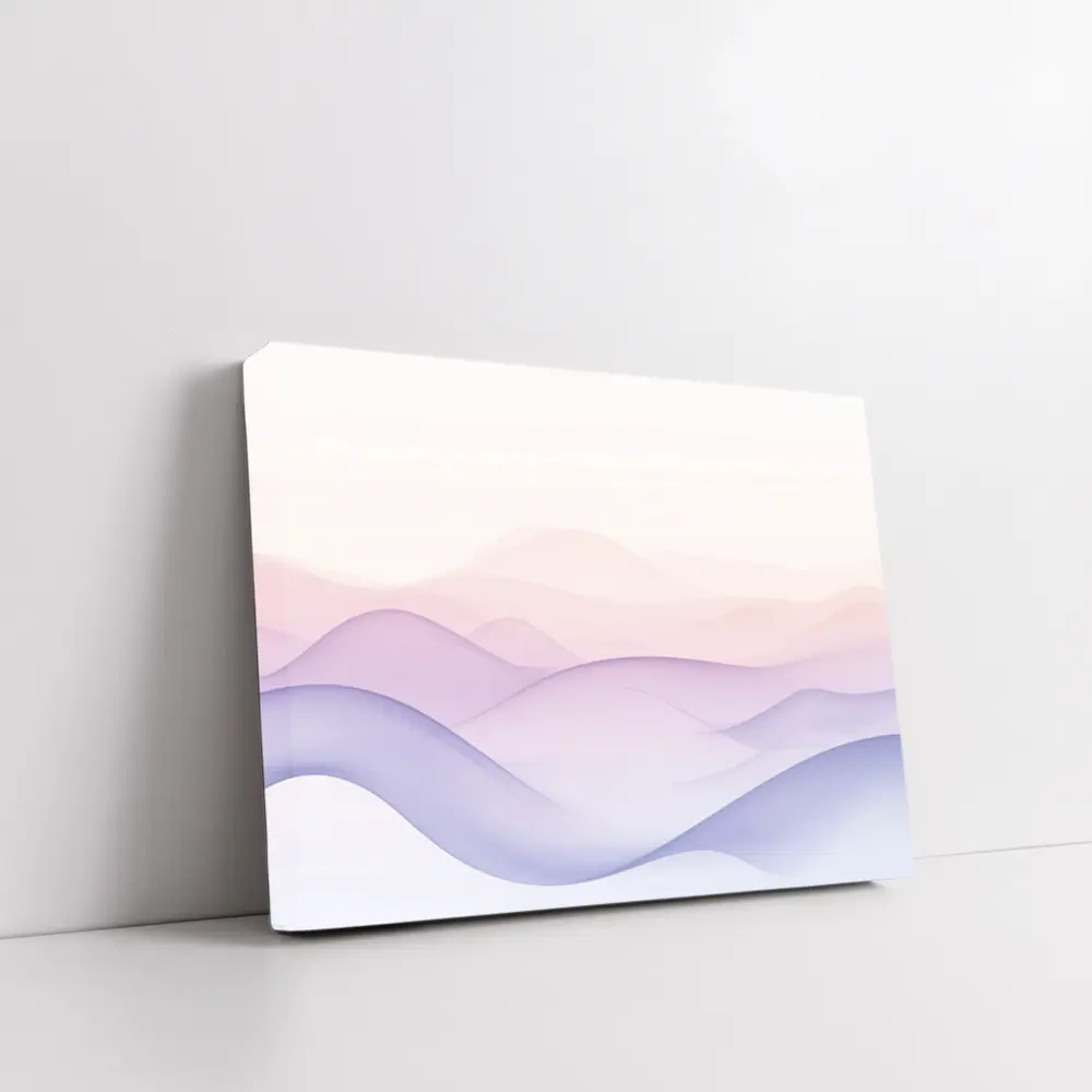 Soft Pastel Wave Abstract Minimalist Art – Wall Art