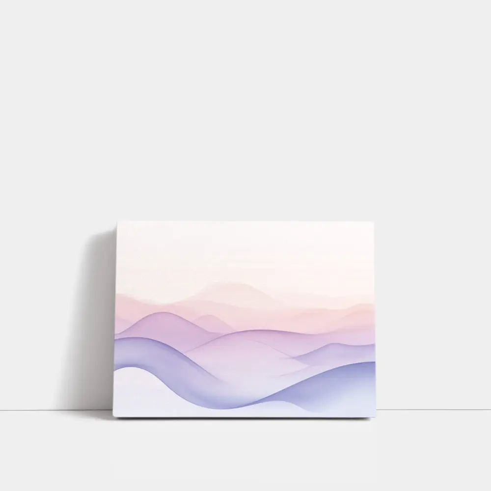 Soft Pastel Wave Abstract Minimalist Art – Wall Art