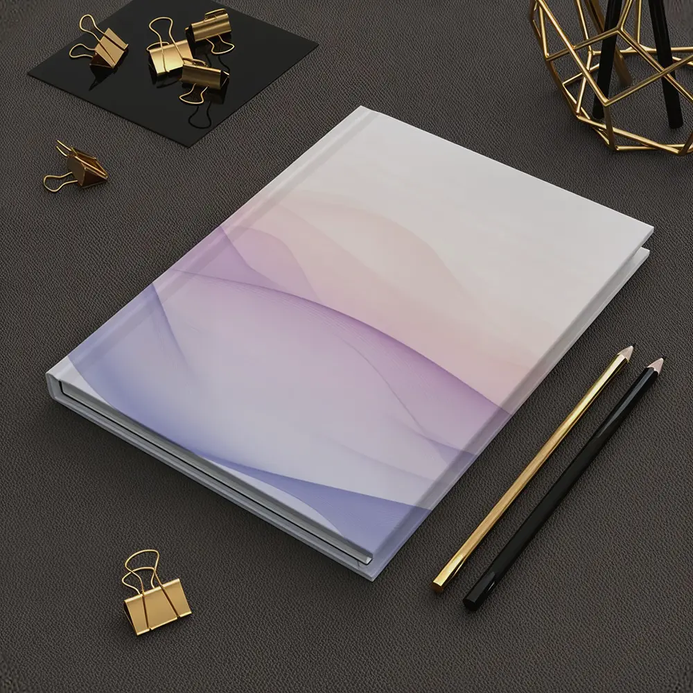 Soft Pastel Wave Abstract Minimalist Art – Notebooks