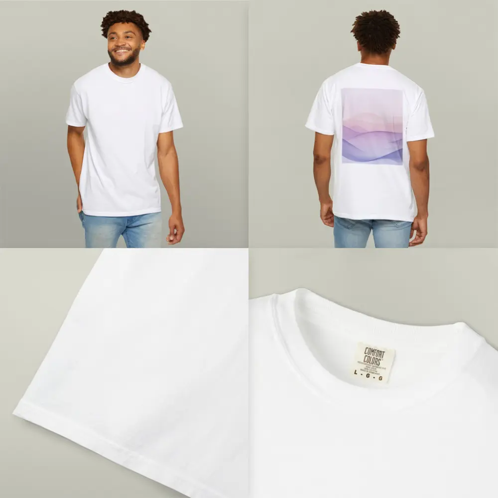 Soft Pastel Wave Abstract Minimalist Art – T-Shirts
