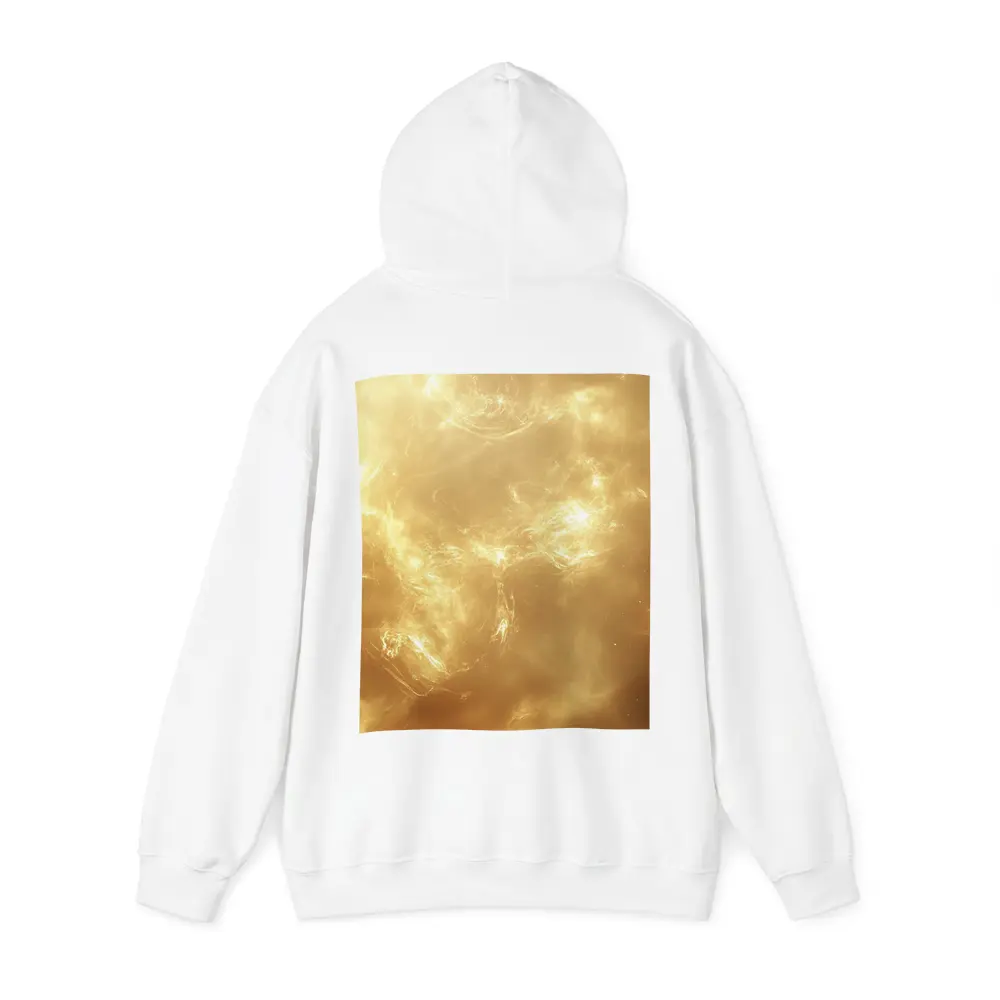 Golden Nebula Swirling Light Abstract Space – Hoodies