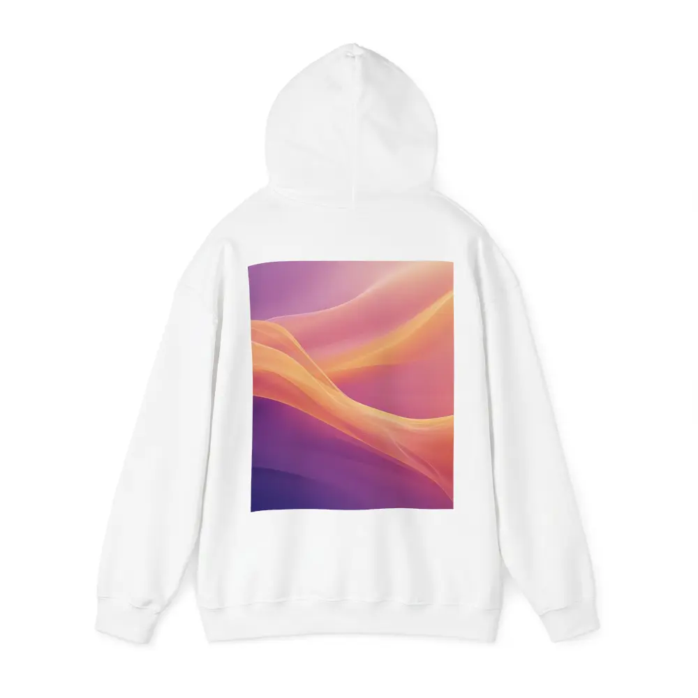 Soft Orange Purple Abstract Wave Art – Hoodies