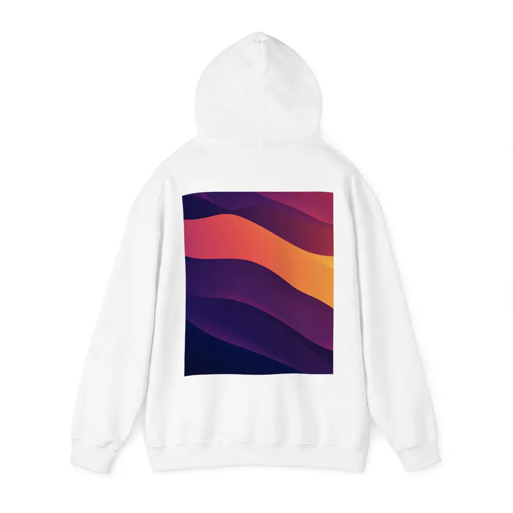 Abstract Purple Orange Wave Flow Art – Hoodies