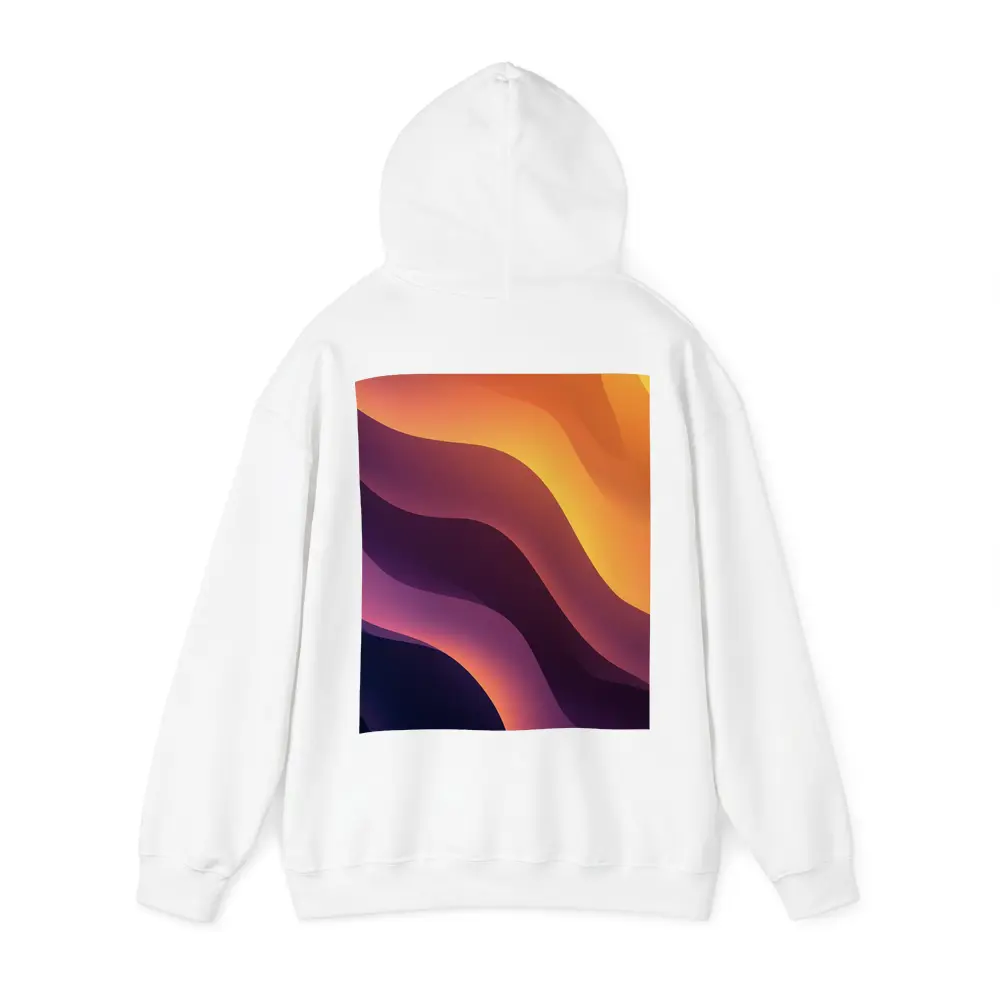 Purple Orange Abstract Flowing Waves Art – Hoodies
