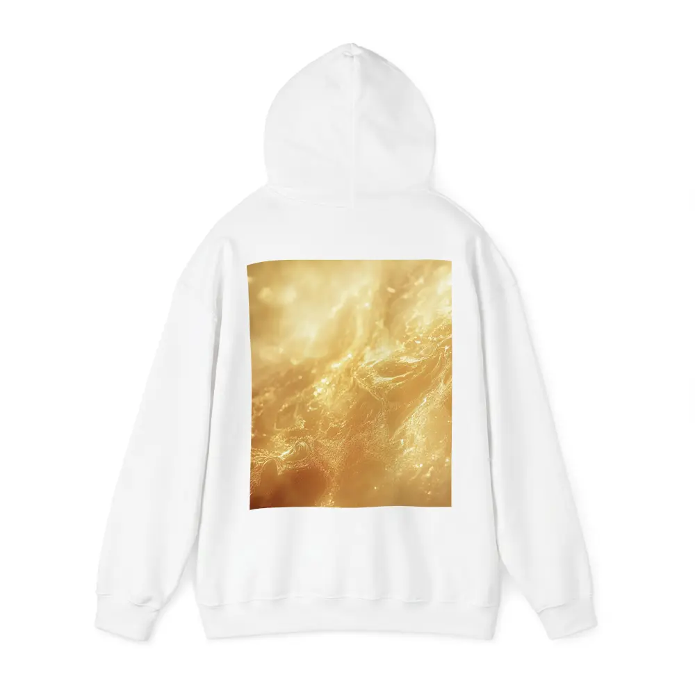 Golden Abstract Liquid Wave Flowing Art – Hoodies