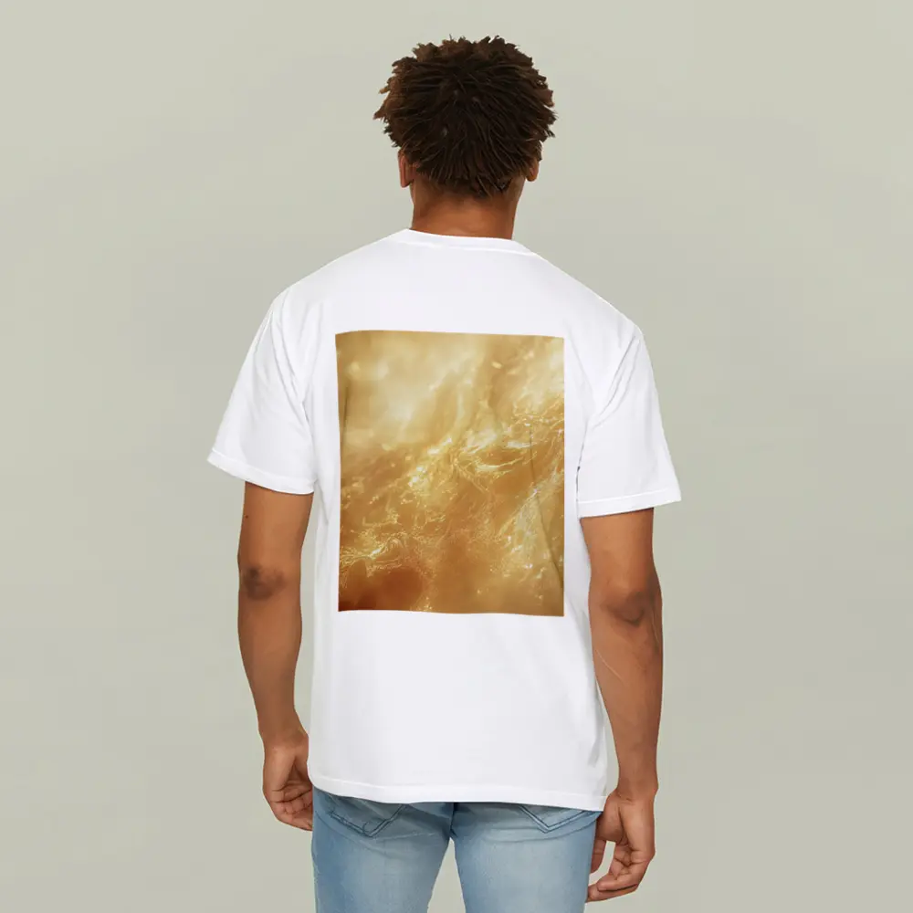 Golden Abstract Liquid Wave Flowing Art – T-Shirts