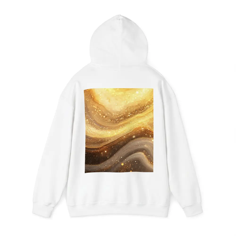 Gold Marble Abstract Swirling Glitter Flow – Hoodies