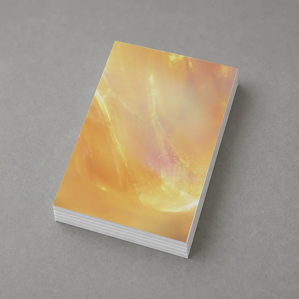 Golden Abstract Light Wave Art Print – Postcards