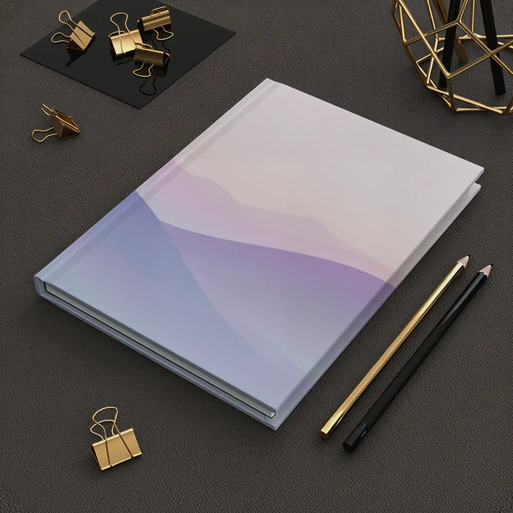Pastel Purple Mountain Layers Soft Sky – Notebooks