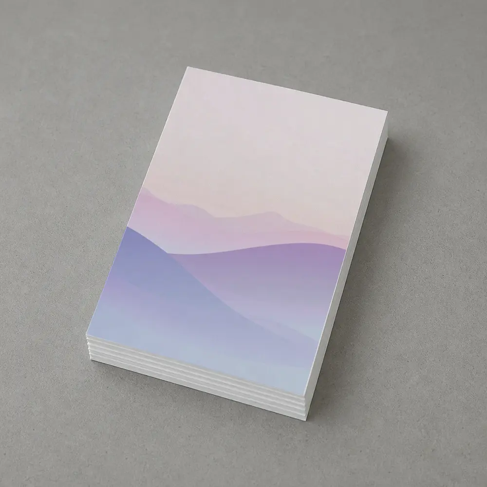 Pastel Purple Mountain Layers Soft Sky – Postcards