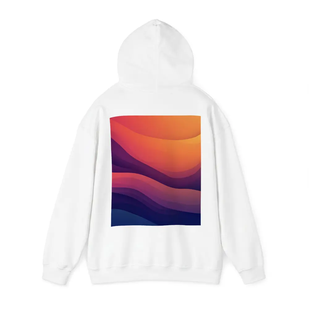 Abstract Wave Gradient Purple Orange Art – Hoodies