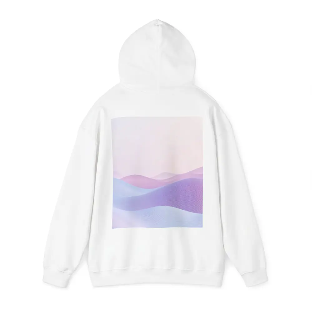 Pastel Purple Blue Abstract Wave Landscape Art – Hoodies