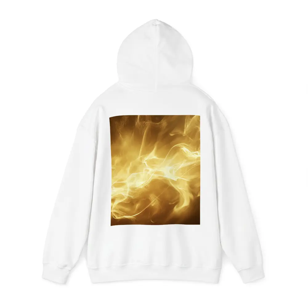 Golden Smoke Abstract Dark Background Art – Hoodies