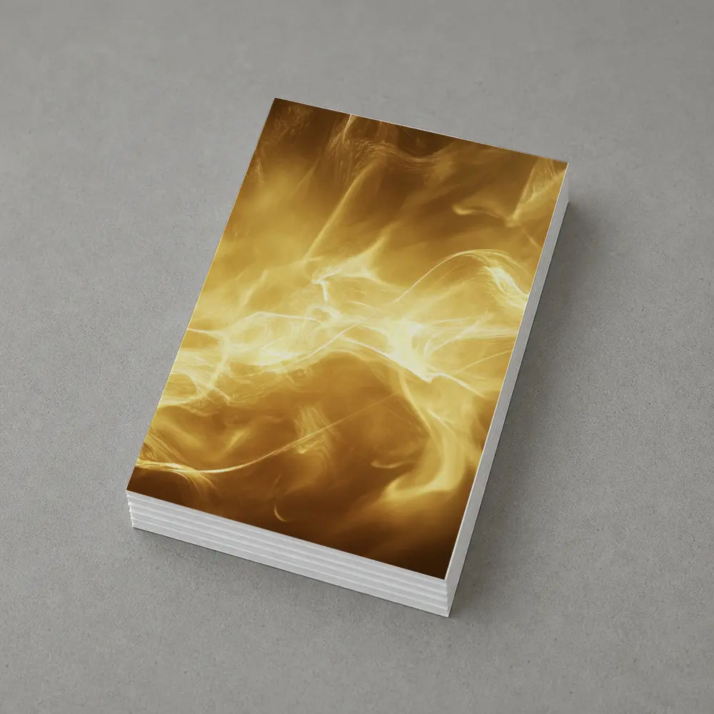Golden Smoke Abstract Dark Background Art – Postcards