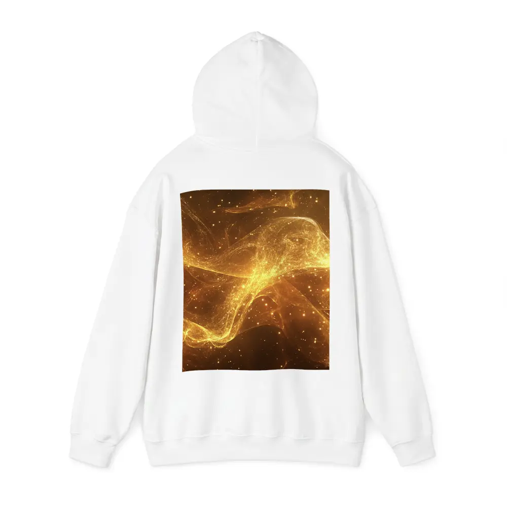Golden Light Waves Abstract Dark Background – Hoodies