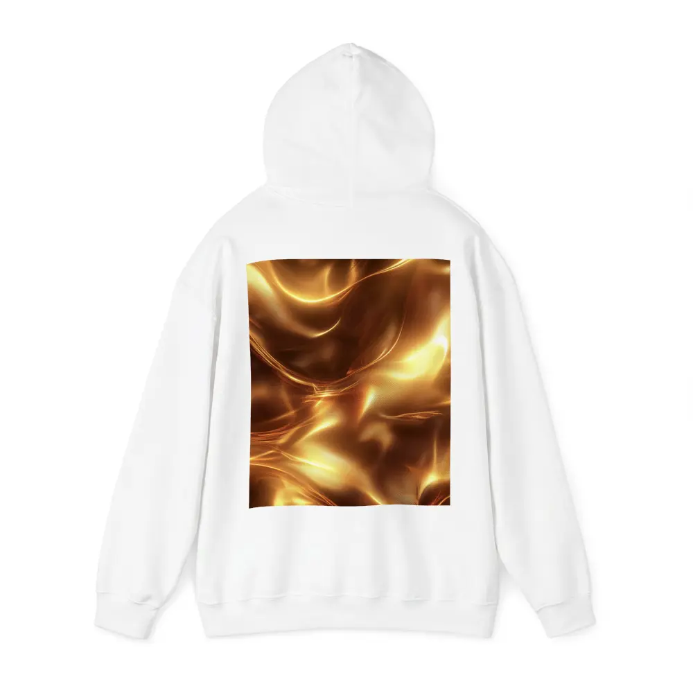 Liquid Gold Abstract Flowing Waves Art – Hoodies