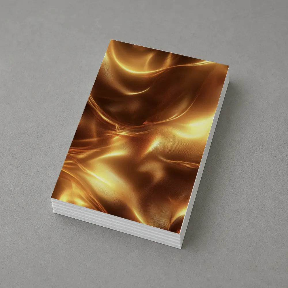 Liquid Gold Abstract Flowing Waves Art – Postcards