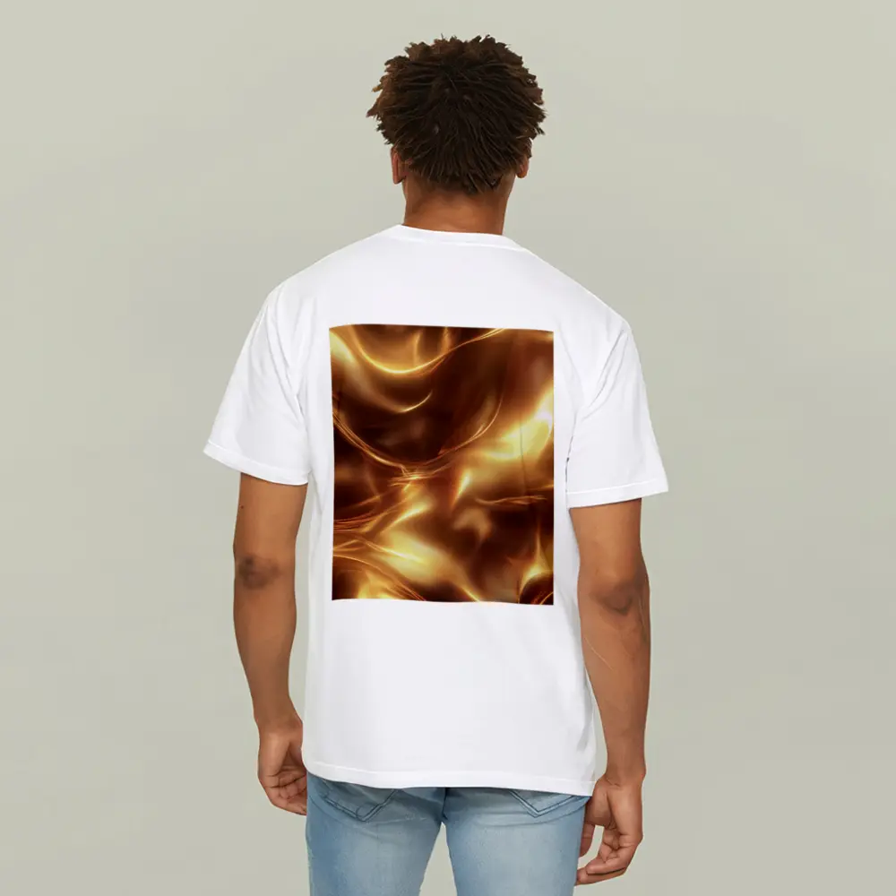 Liquid Gold Abstract Flowing Waves Art – T-Shirts