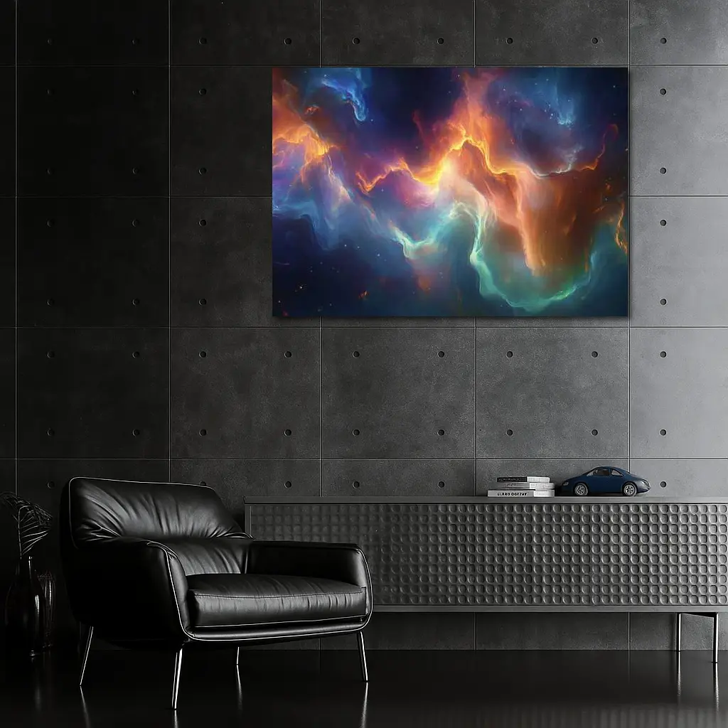 Colorful Nebula Space Abstract Galaxy Art – Wall Art