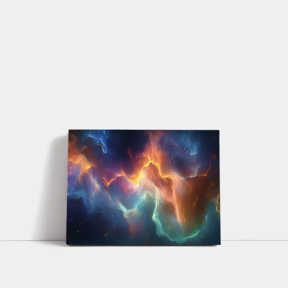 Colorful Nebula Space Abstract Galaxy Art – Wall Art