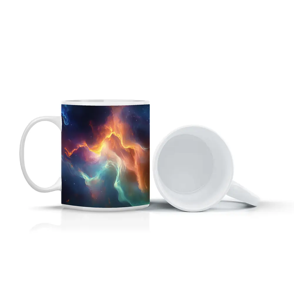 Colorful Nebula Space Abstract Galaxy Art – Mugs