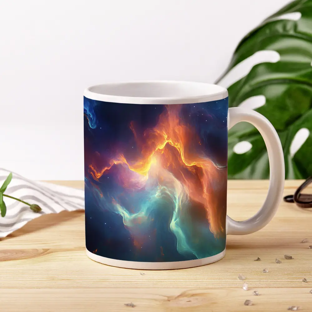 Colorful Nebula Space Abstract Galaxy Art – Mugs