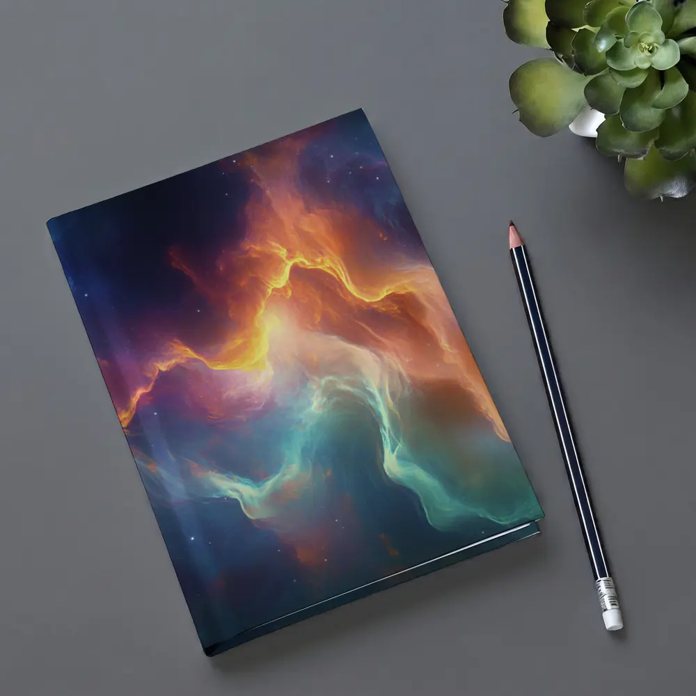 Colorful Nebula Space Abstract Galaxy Art – Notebooks