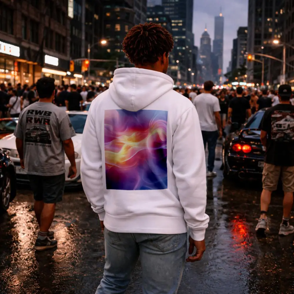Soft Pink Purple Abstract Flowing Wave Art – Hoodies