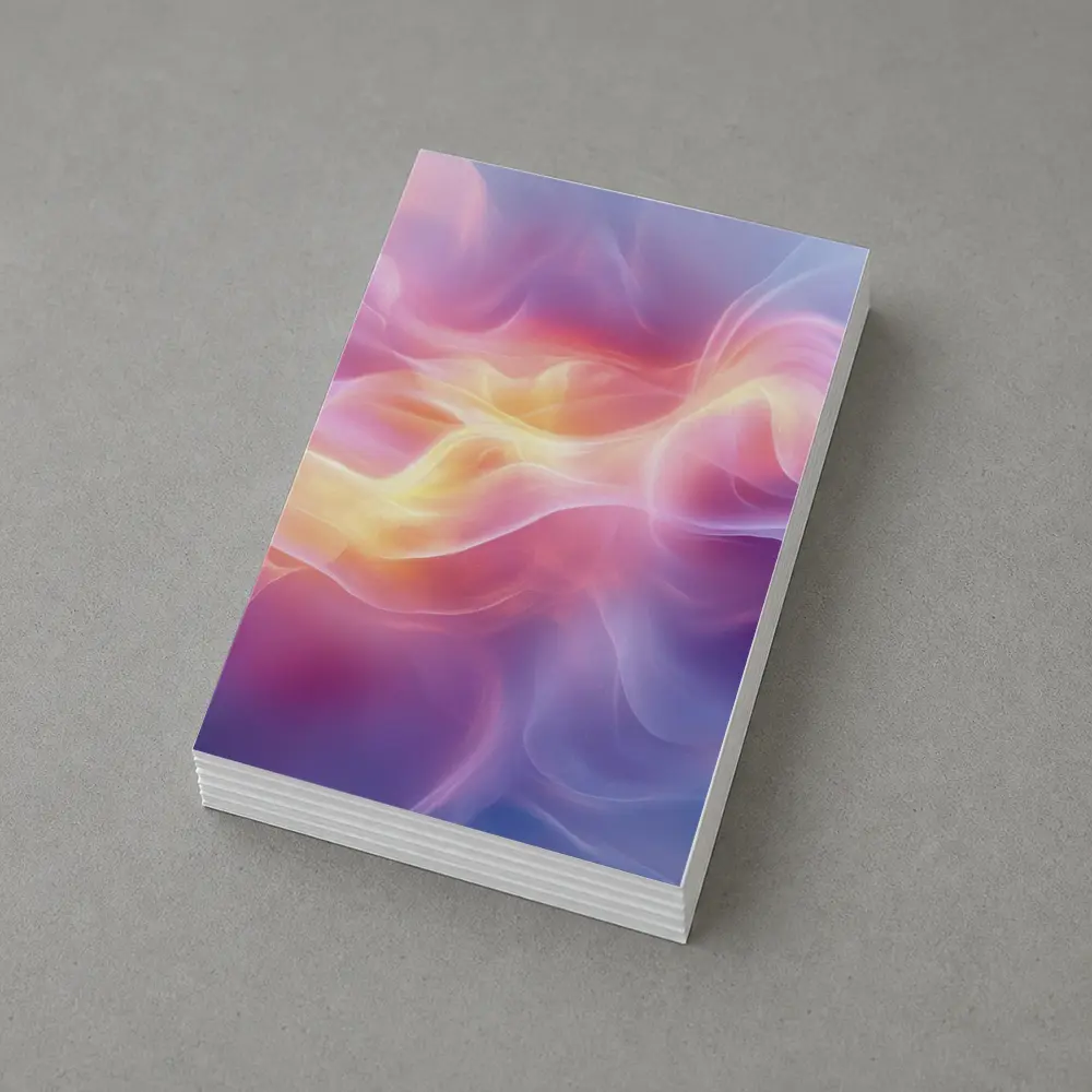 Soft Pink Purple Abstract Flowing Wave Art – Postcards