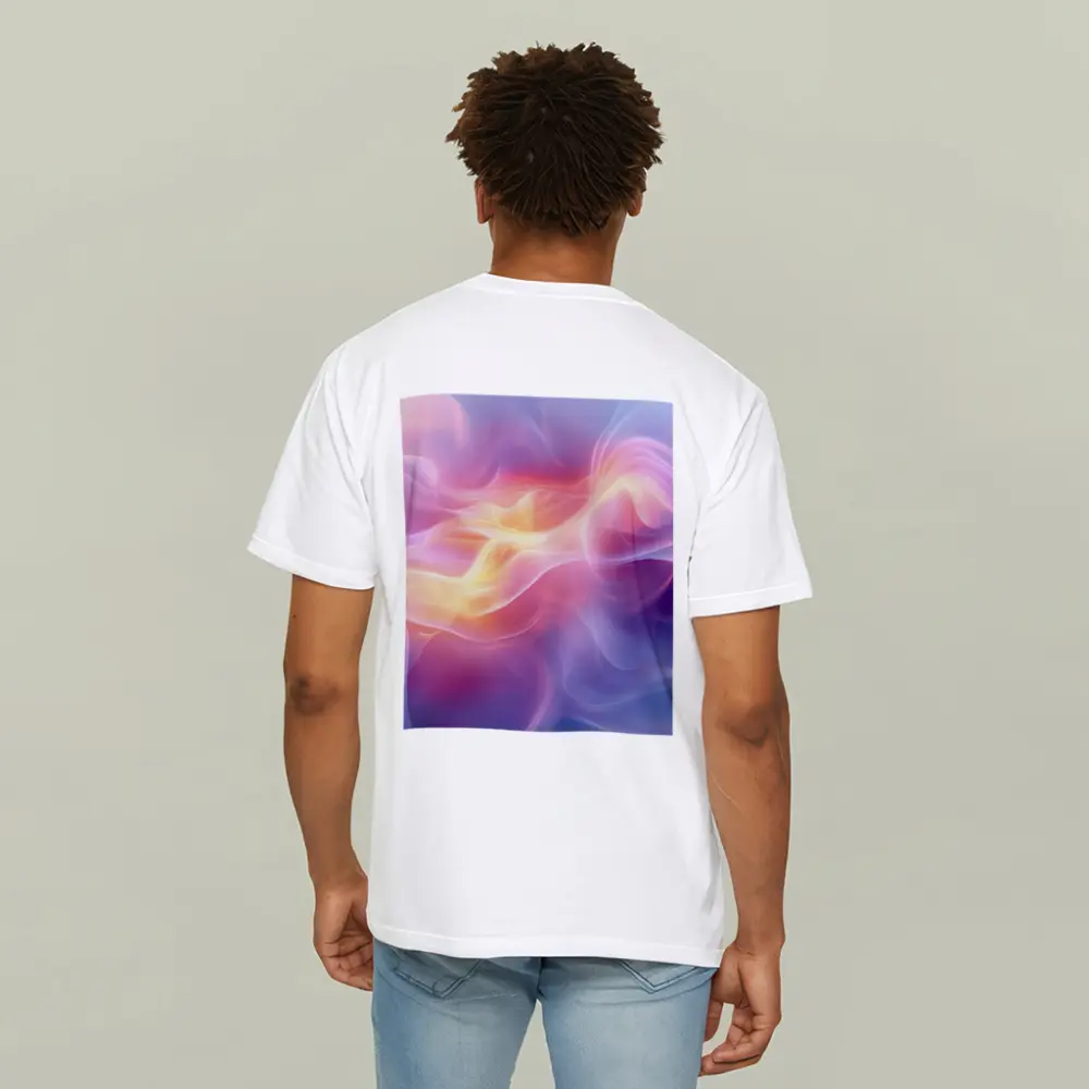 Soft Pink Purple Abstract Flowing Wave Art – T-Shirts