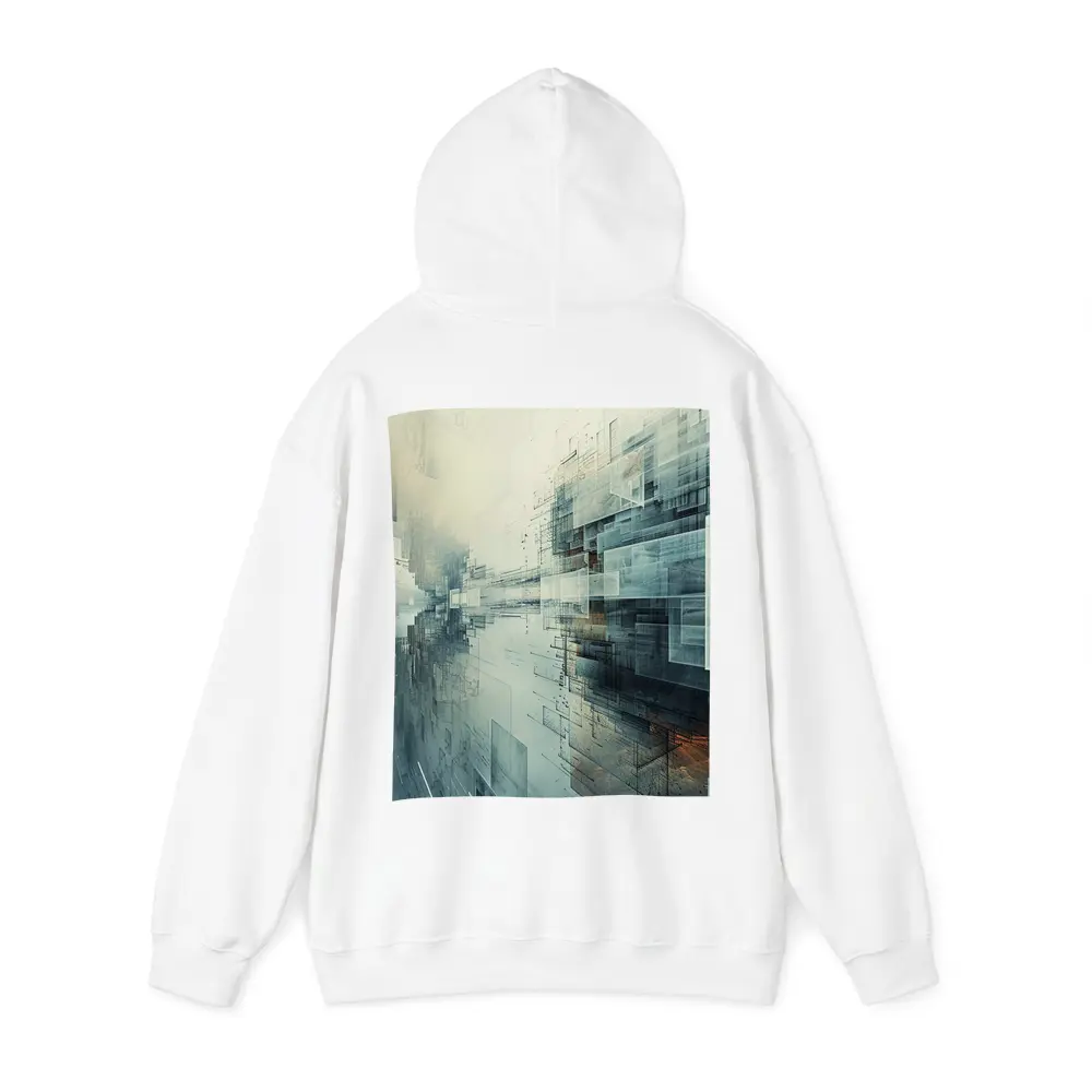 Abstract Digital Architecture Geometric City Art – Hoodies