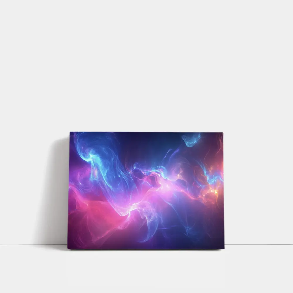 Blue Pink Purple Abstract Neon Energy Art – Wall Art